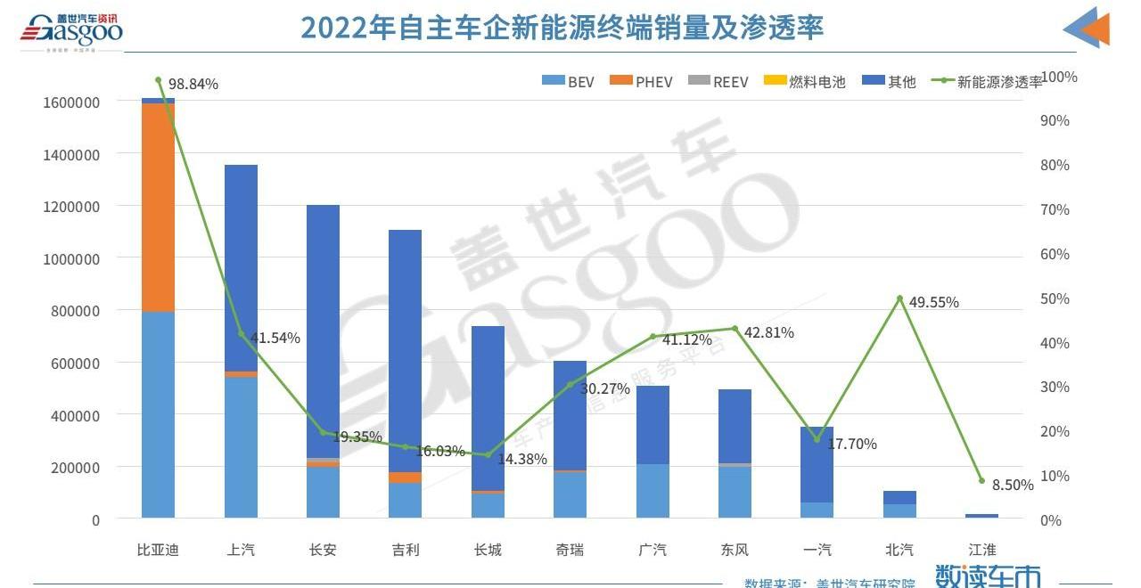 比亚迪,长安,长城,奇瑞,极氪