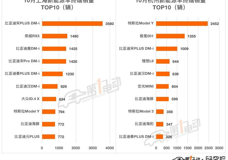 BYD, Yuan PLUS, Dolphin, Tesla, Model Y