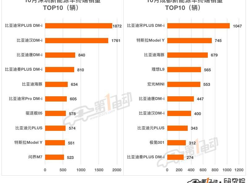 BYD, Yuan PLUS, Dolphin, Tesla, Model Y