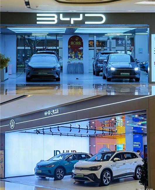 BYD, Tesla, Tucki, Volkswagen, Weilai