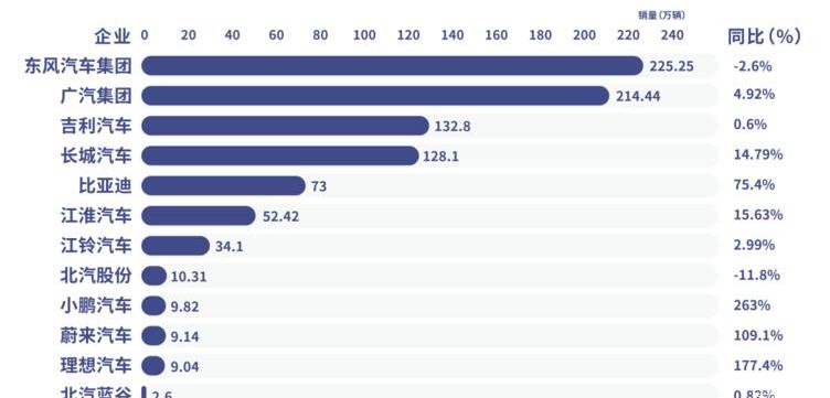BYD, Weilai, Tucki, Dongfeng, Great Wall