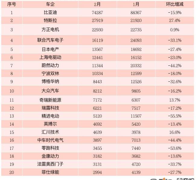 BYD, Tesla, Mercedes-Benz, Jinlong and Li ONE