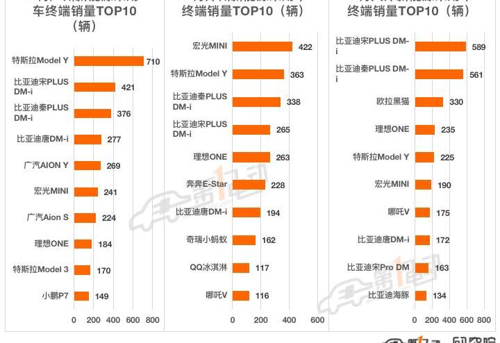 BYD, Tesla, MINI,QQ ice cream, model y