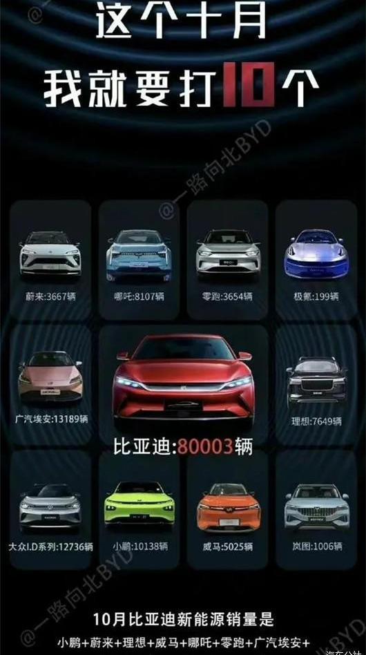 Tesla, BYD, Volkswagen, Weilai, Tucki