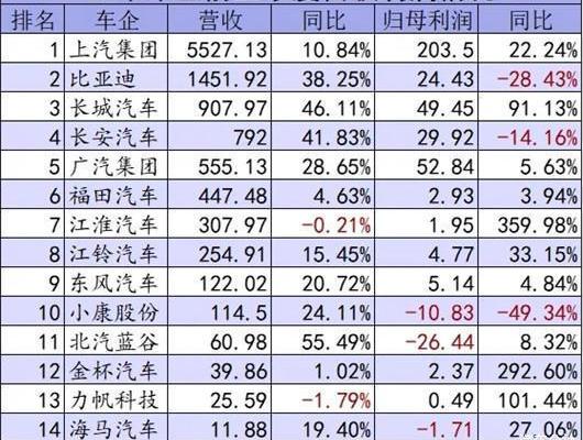 BYD, Chang 'an, Zotye, Great Wall, Haima