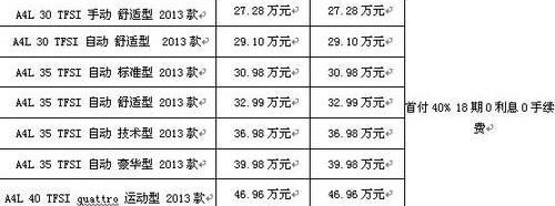 奥迪,奥迪A4L