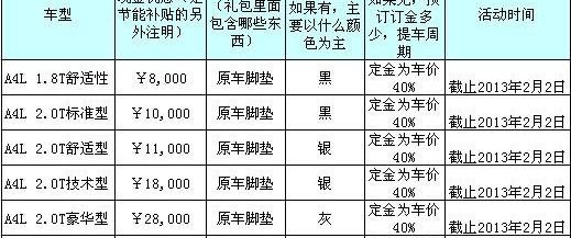 奥迪,奥迪A4L