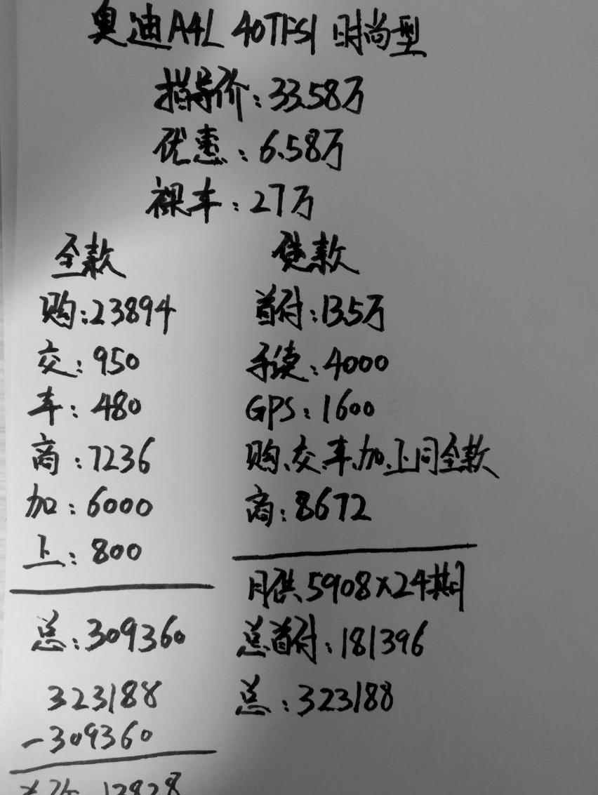 奥迪,奥迪A4L,迈腾