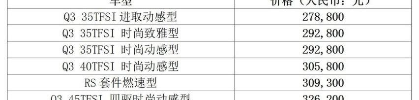 奥迪,奥迪Q3,型格,飞驰