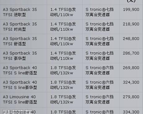 奥迪,奥迪A3,大众,一汽