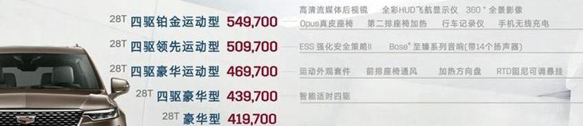 凯迪拉克,凯迪拉克XT6,凯迪拉克XT5