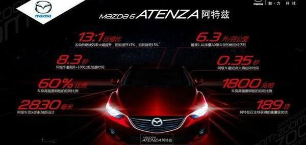 阿特兹,马自达,北京,一汽,长城