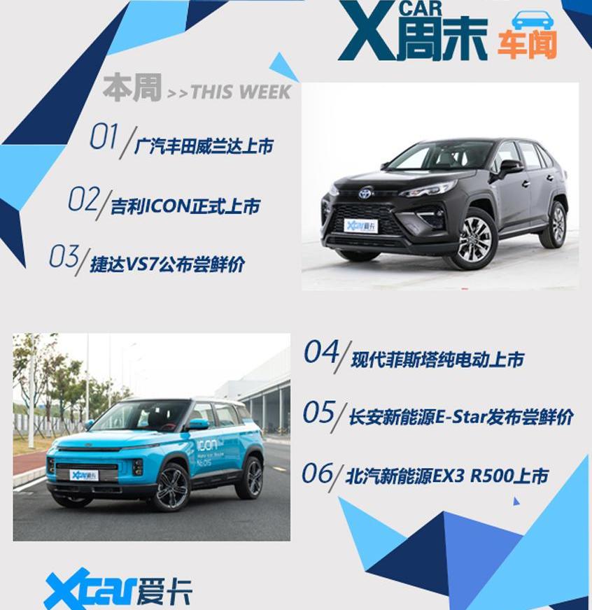 威兰达,吉利ICON,捷达,捷达VS7,丰田