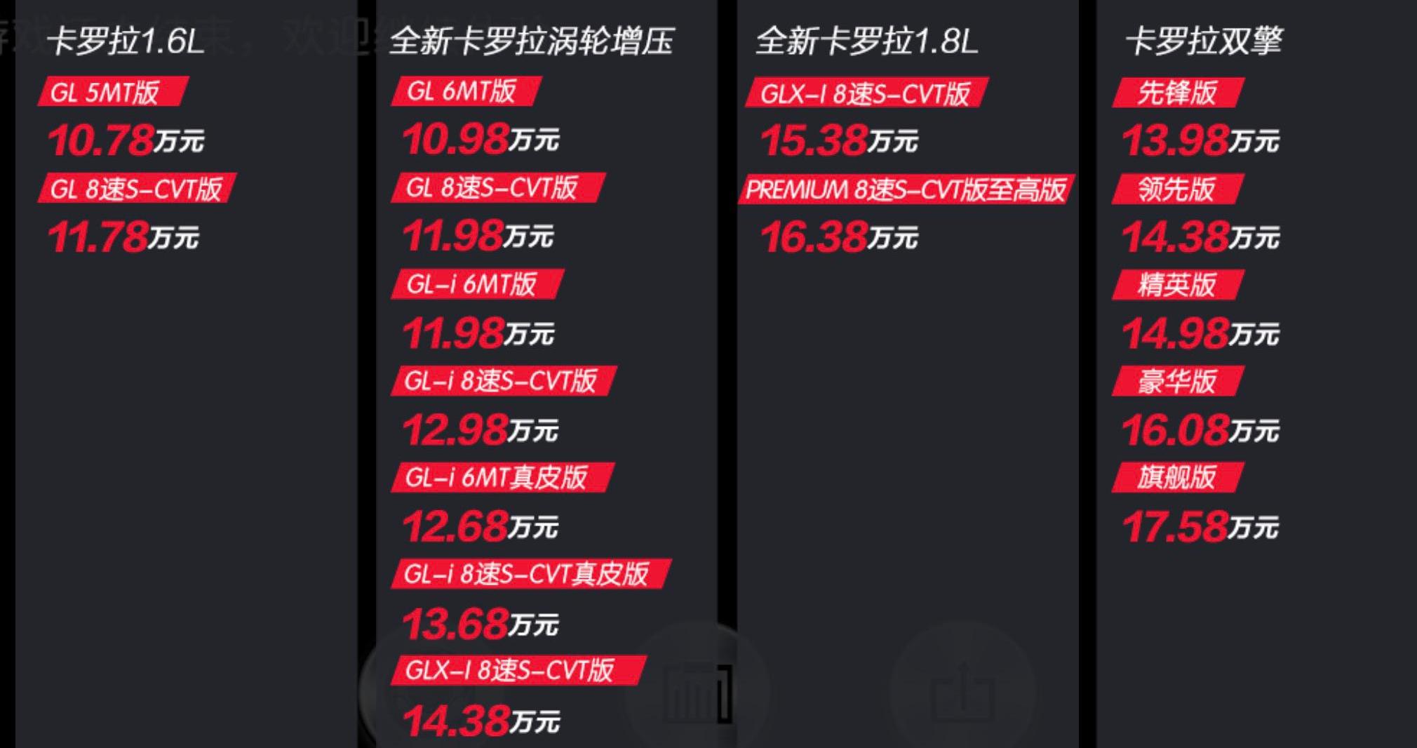 卡罗拉,丰田,凌派,福克斯,雷凌