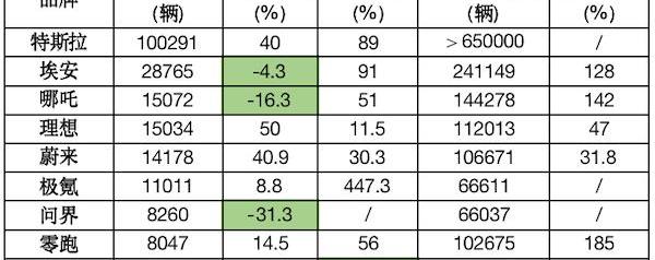 特斯拉,比亚迪,极氪,蔚来,埃安