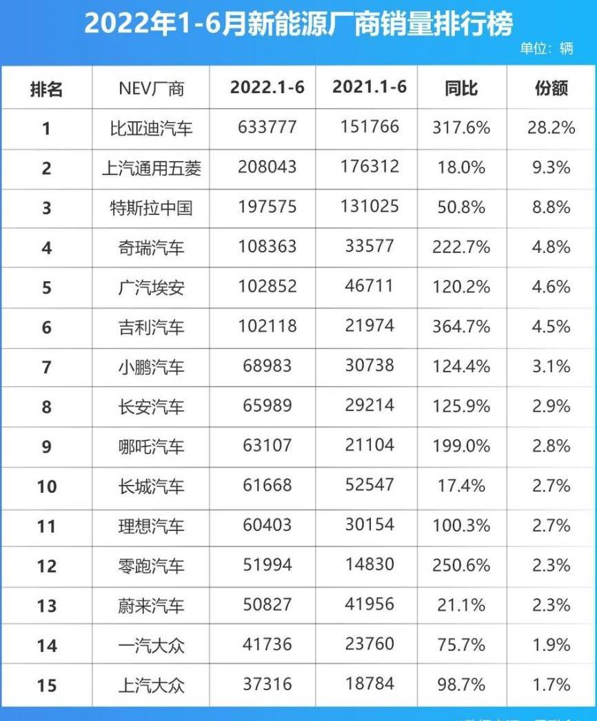 江淮,比亚迪,特斯拉,大众,蔚来
