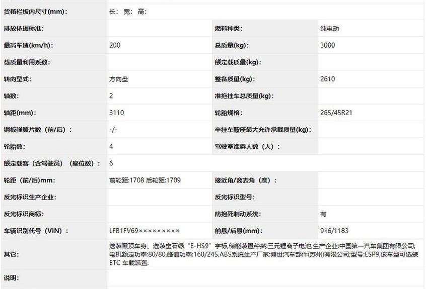 红旗,红旗E-HS9,比亚迪,东风富康,e爱丽舍