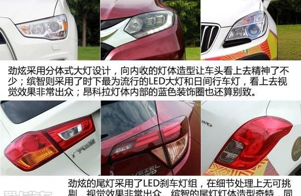 昂科拉,劲炫,缤智,别克,三菱