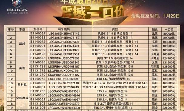 别克,昂科拉,凯越,君越,英朗