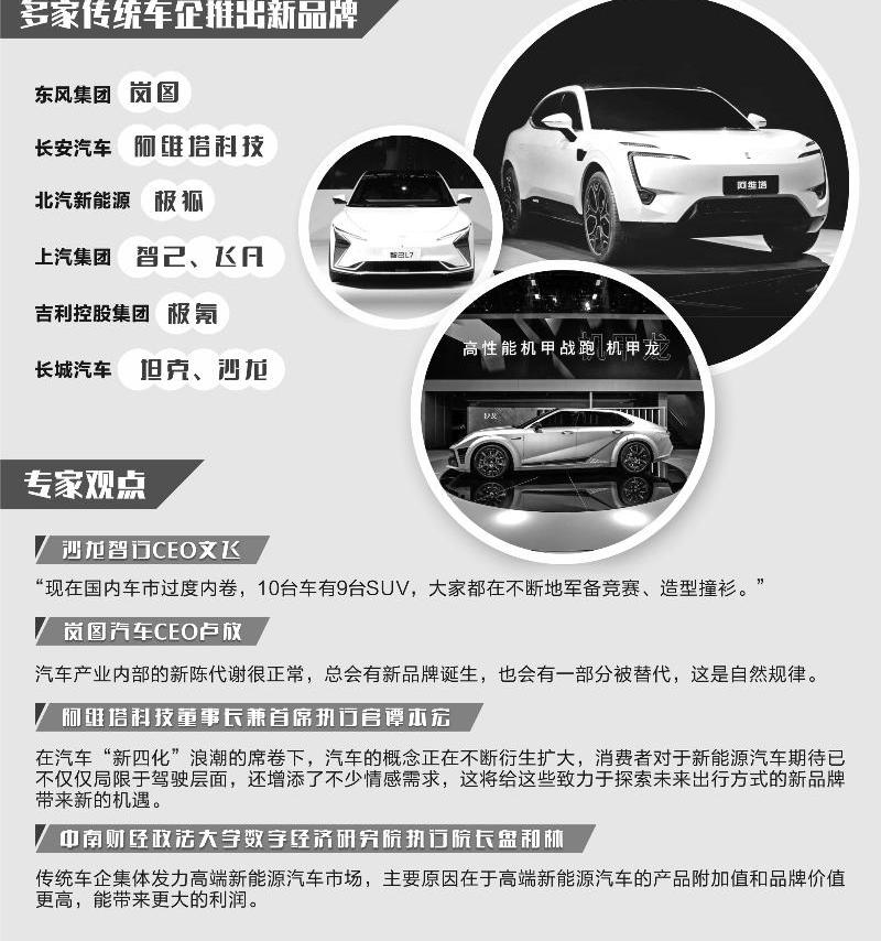 阿维塔,长城,长安,东风,飞凡汽车