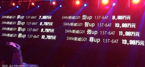 SWM斯威汽车,理念,曼,SWM斯威G01,远程