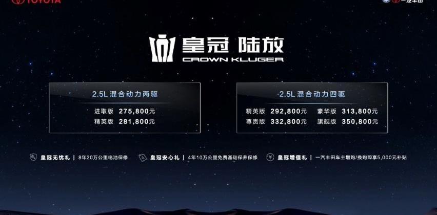 皇冠,皇冠陆放,丰田,汉兰达,汉