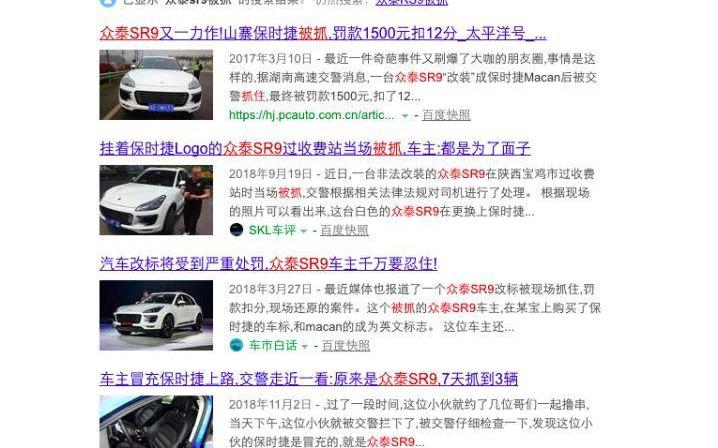 众泰,福特,保时捷,比亚迪,北京