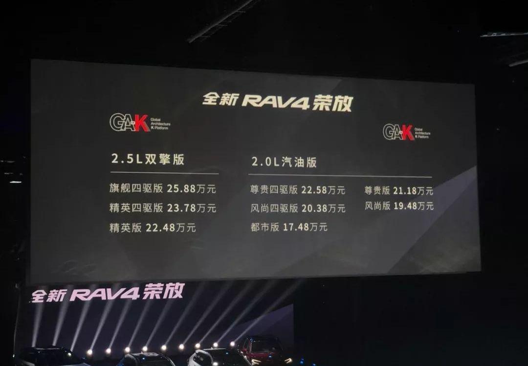 RAV4荣放,丰田,奇骏,一汽,昂扬