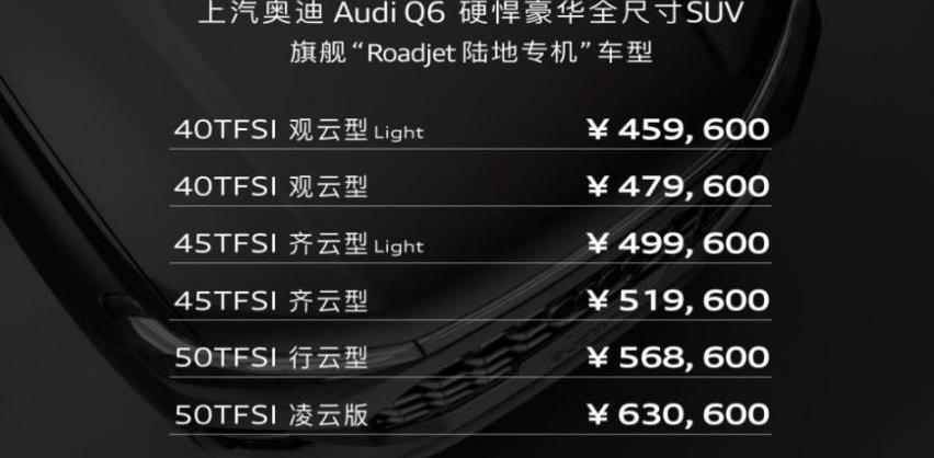 奥迪,奥迪Q6,奥迪Q7,宝马,途昂