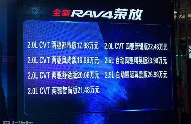 RAV4荣放,丰田,一汽