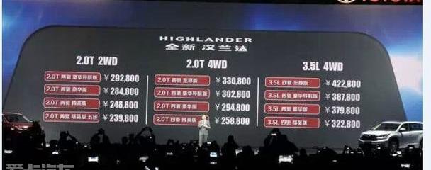 汉,汉兰达,丰田,开拓者