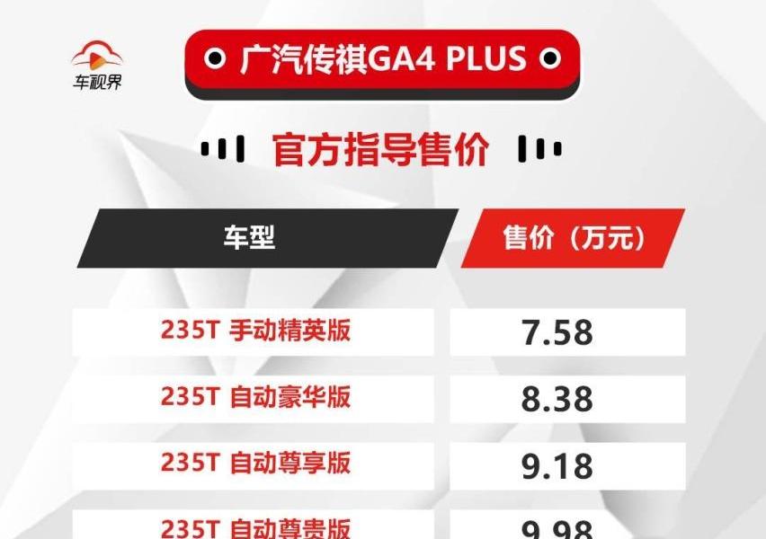 传祺GA4,广汽传祺