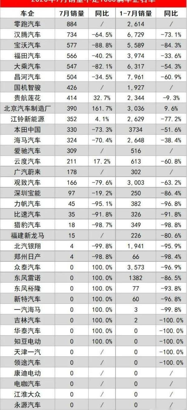 东风,海马,一汽,众泰,爱驰