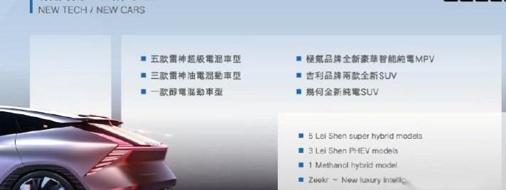 吉利汽车,极氪,星越L,星瑞,比亚迪