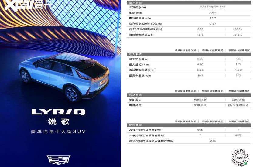 凯迪拉克,LYRIQ锐歌