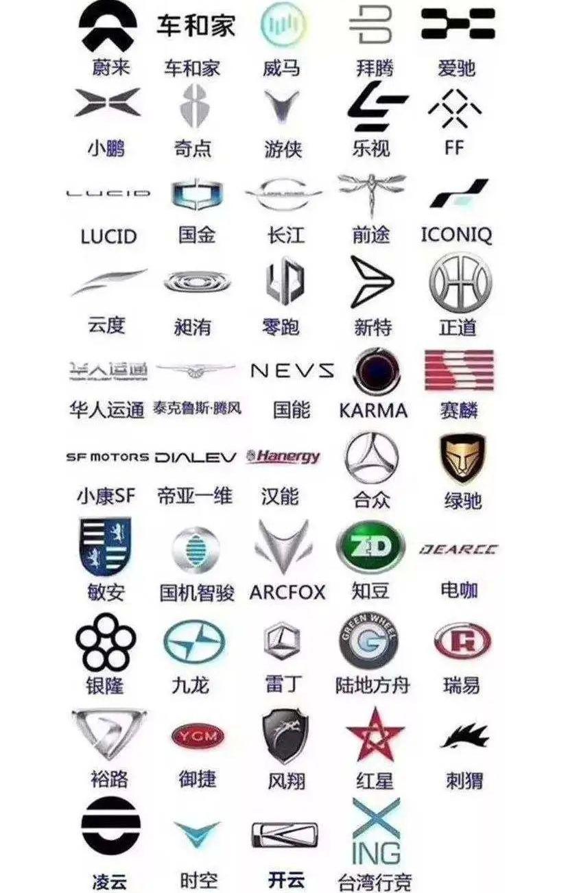 小鹏,比亚迪,蔚来,欧拉,理想ONE