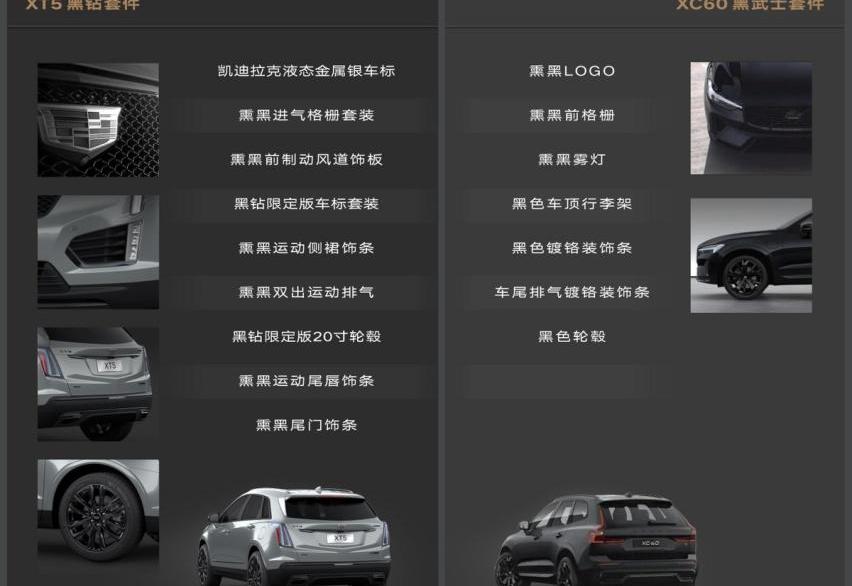 凯迪拉克,凯迪拉克XT5,沃尔沃,沃尔沃XC60